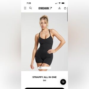 Gymshark Strappy All in One- Size Medium